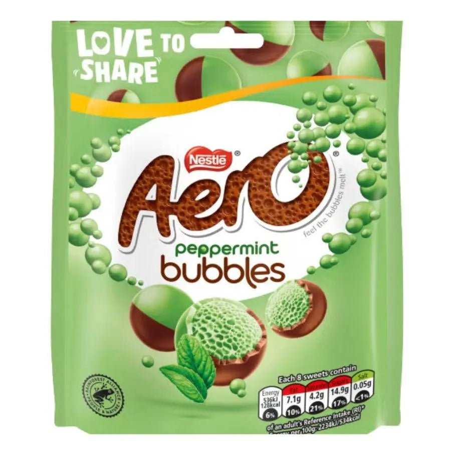 Aero bomboni s mentom (Peppermint Bubbles) u pakiranju, 92 g