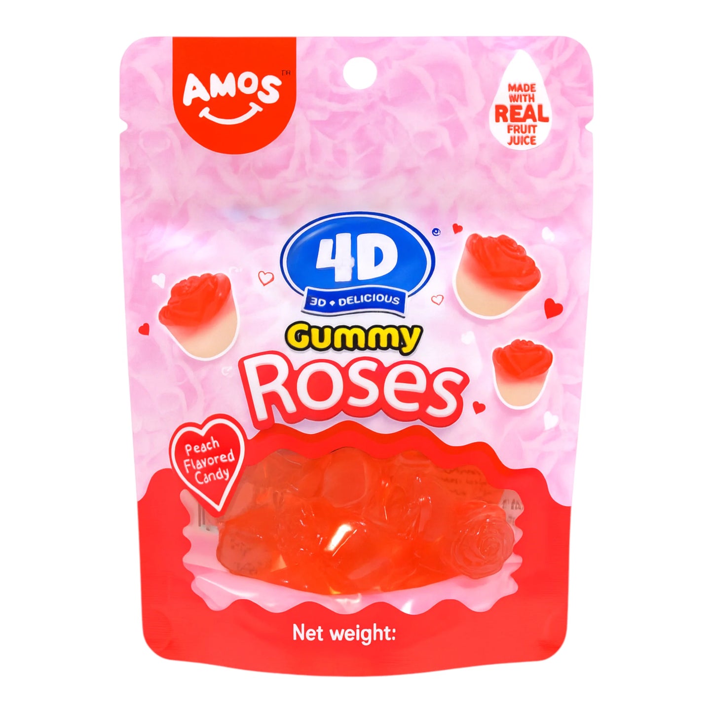 Amos Candy 4D Gummy Roses 65g