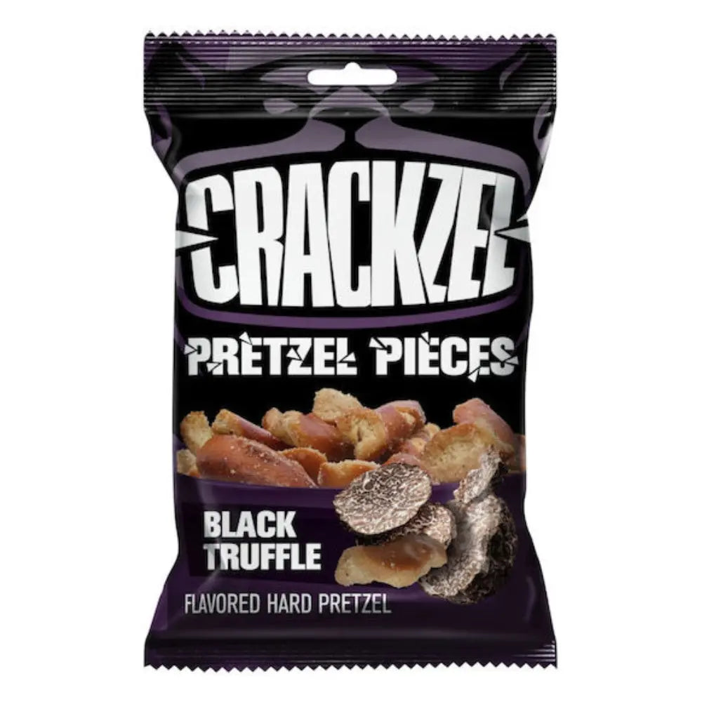 Crackzel grickalice od crnih tartufa: pretzel komadići u zatvorenom pakiranju