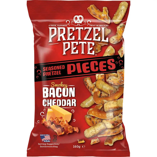 Pretzel Pete Pieces Smokey Bacon Cheddar 160g OhMyCandyBox