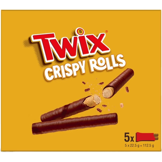 Pakiranje slatkiša Twix Crispy Rolls 5x, ukupno 112,5 g