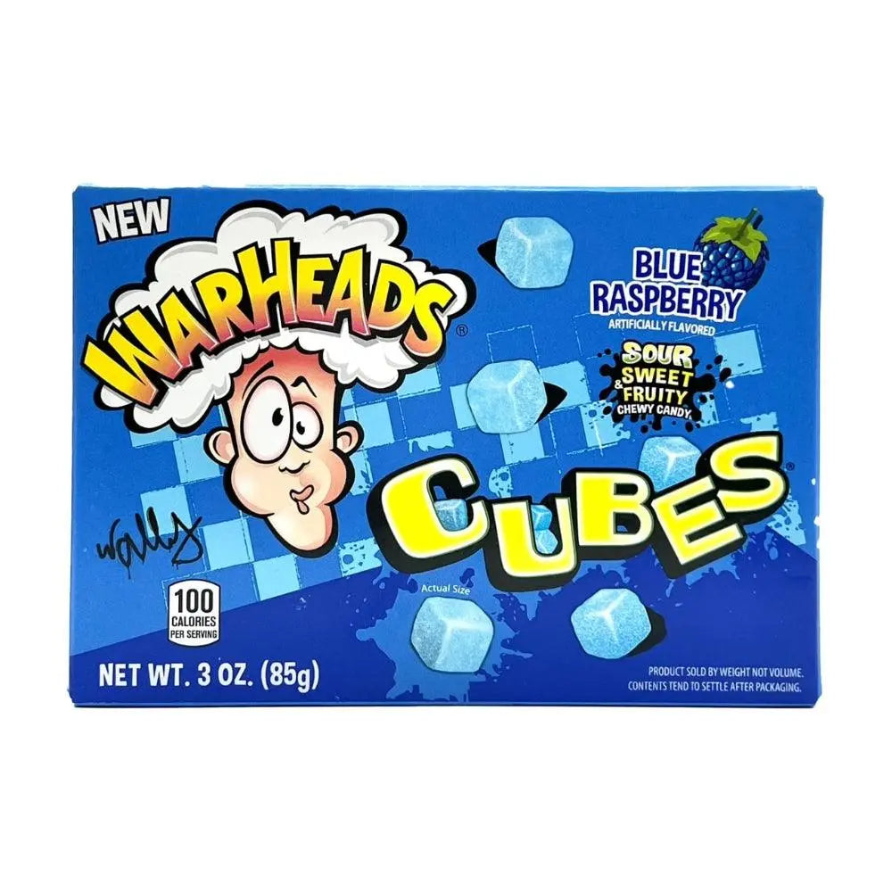 Warheads Blue Raspberry Cubes 85g OhMyCandyBox