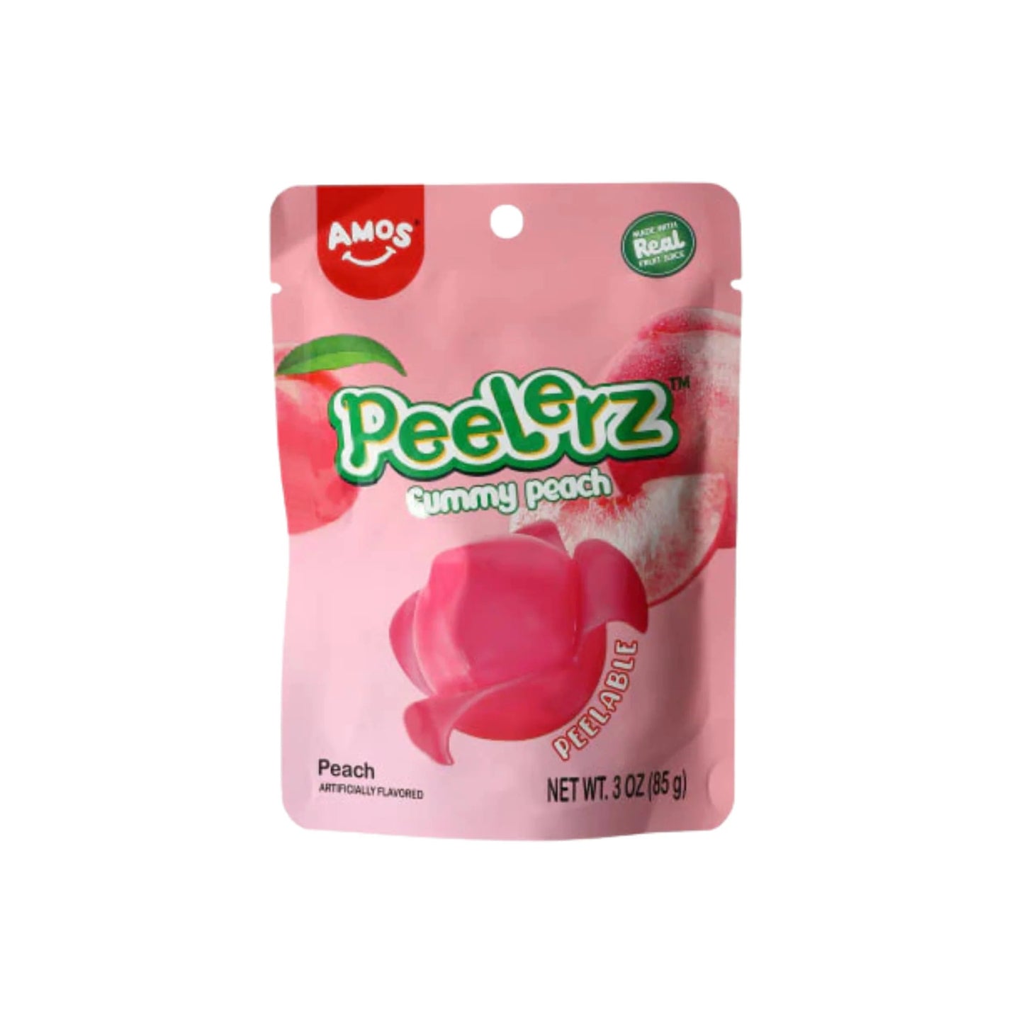 Amos Peelerz Gummy Peach 85g - OhMyCandyBox