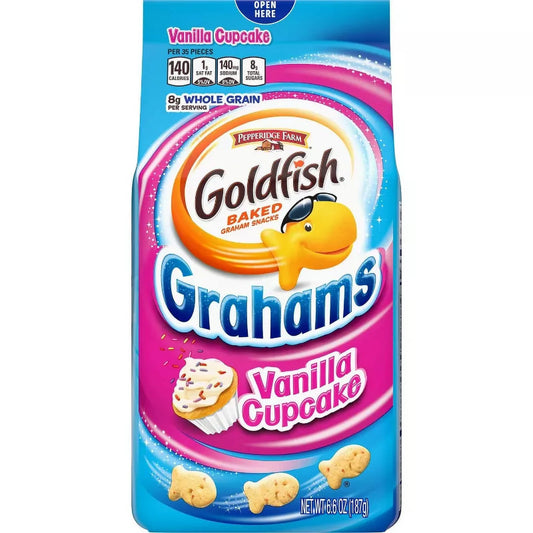 Goldfish Crackers Grahams Vanilla Cupcake 187g