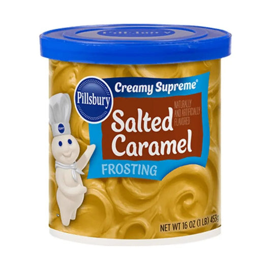 Pillsbury Creamy Supreme Frosting Salted Caramel 453g - OhMyCandyBox