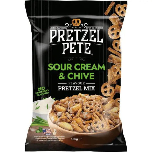 Pretzel Pete Pretzel Mix Sour Cream & Chive 160g - OhMyCandyBox